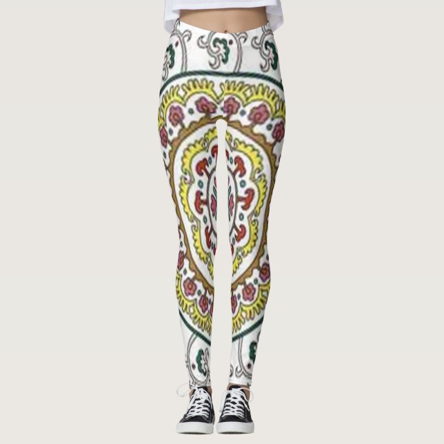 Scrollwork für klassische Stile Leggings (Vorderseite)