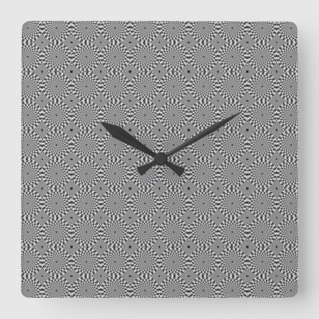 Scrollwork für klassische Stile Quadratische Wanduhr (Vorderseite)