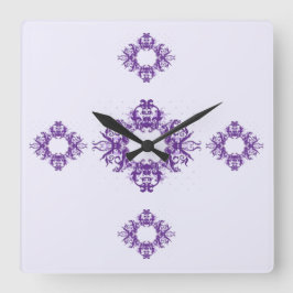 Scrollwork für klassische Stile Quadratische Wanduhr