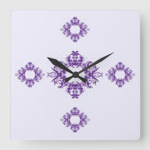 Scrollwork für klassische Stile Quadratische Wanduhr