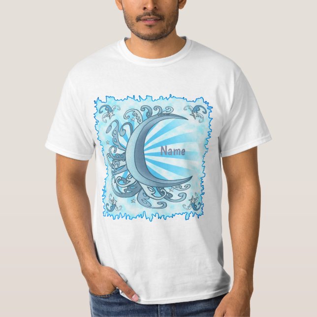 Scrolly Halbmond T-Shirt (Vorderseite)