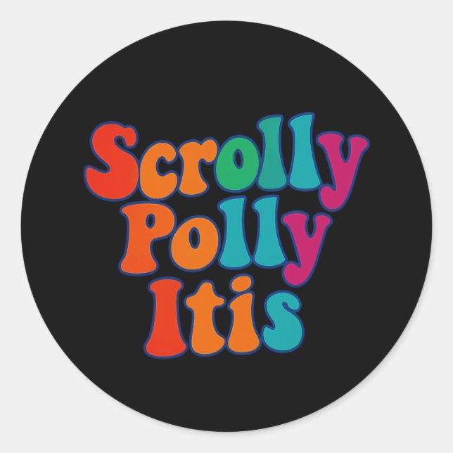 Scrolly Polly Itis Aufkleber (Vorderseite)