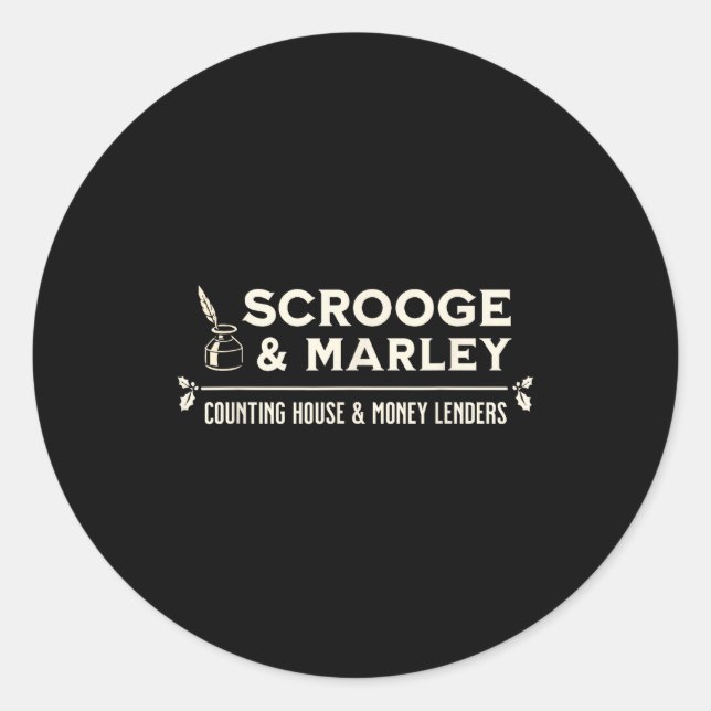 Scrooge And Marley Counting House Ens  Runder Aufkleber (Vorderseite)
