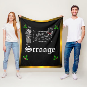 SCROOGE "Bah Humbug"-Fleece-Weihnachtsgeschenk-Dec Fleecedecke