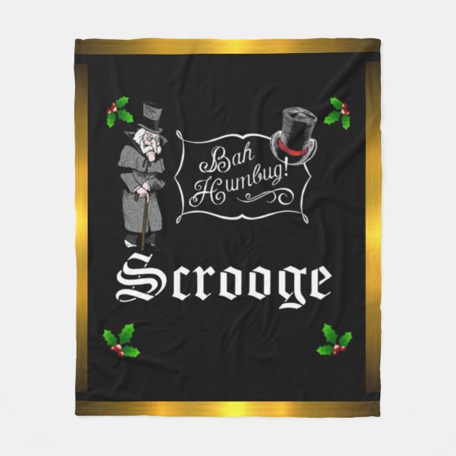 SCROOGE "Bah Humbug" Fleece Weihnachtsgeschenk Sch (Vorderseite)