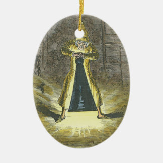 Scrooge, das versucht, den Geist von Weihnachten Keramik Ornament