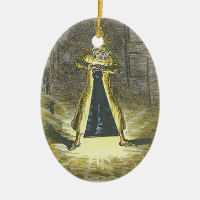 Scrooge, das versucht, den Geist von Weihnachten Keramik Ornament (Vorne)