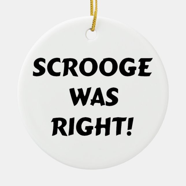 Scrooge hatte recht keramik ornament (Vorne)