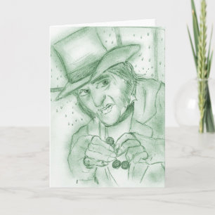 Scrooge im Grün Feiertagskarte