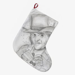 Scrooge in Schwarz und Weiß Großer Weihnachtsstrumpf