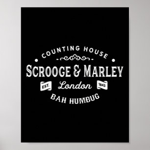 Scrooge und Marley Countryhaus Weihnachtslied Caro Poster