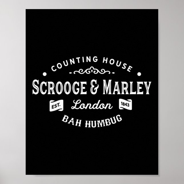 Scrooge und Marley Countryhaus Weihnachtslied Caro Poster (Vorne)