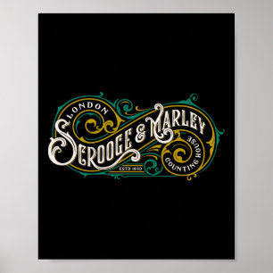 Scrooge und Marley Kontor Weihnachtslied Poster