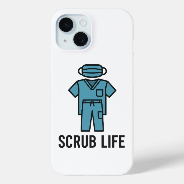 Scrub Life Apple 15 iPhone Case (Rückseite)