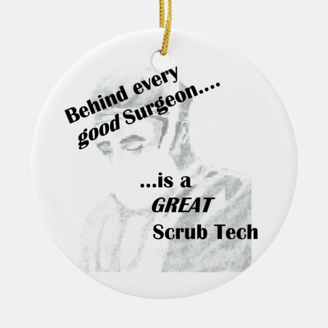 Scrub Tech Keramik Ornament (Vorne)