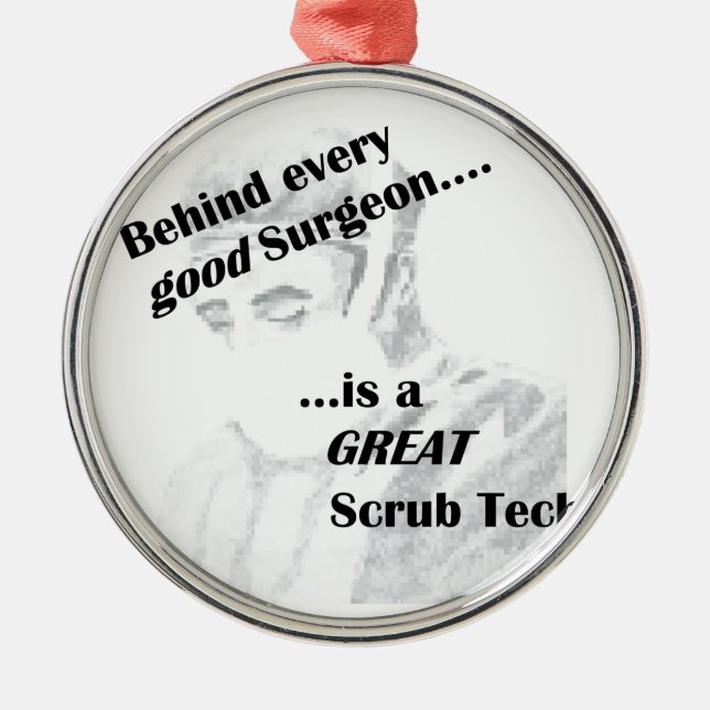 Scrub Tech Ornament Aus Metall (Vorne)