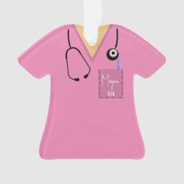 Scrub Top Ornament - Rosa mit heller Haut Ornament