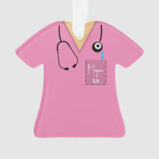 Scrub Top Ornament - Rosa mit heller Haut Ornament