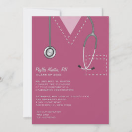Scrubs Burgundy Medical Abschluss Einladung