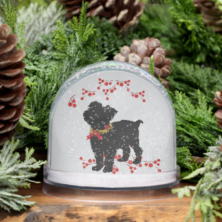 Scruffy Mutt Naughty n' Niedliche Weihnachten Schneekugeln