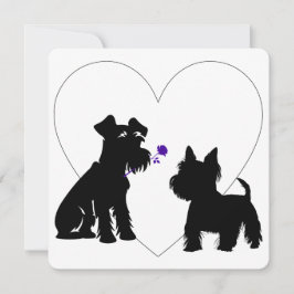 Scruffy Mutt Romance Tic Tac Toe Valentine's Card Karte