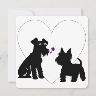 Scruffy Mutt Romance Tic Tac Toe Valentine's Card Karte