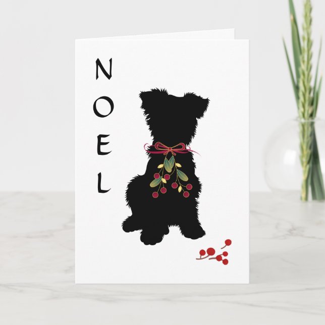 Scruffy Mutt Weihnachten Peace & Joliday Season Karte (Vorderseite)