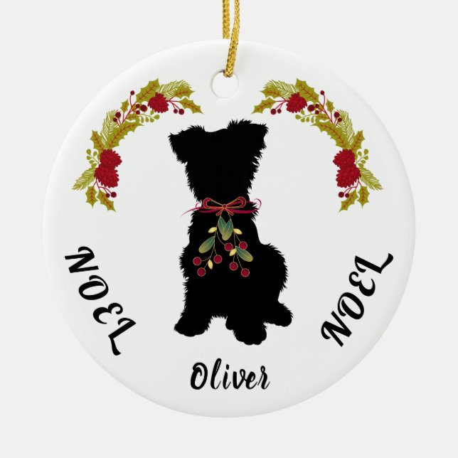 Scruffy Mutt Weihnachten Weihnachten Keramik Weihn Keramik Ornament (Vorne)