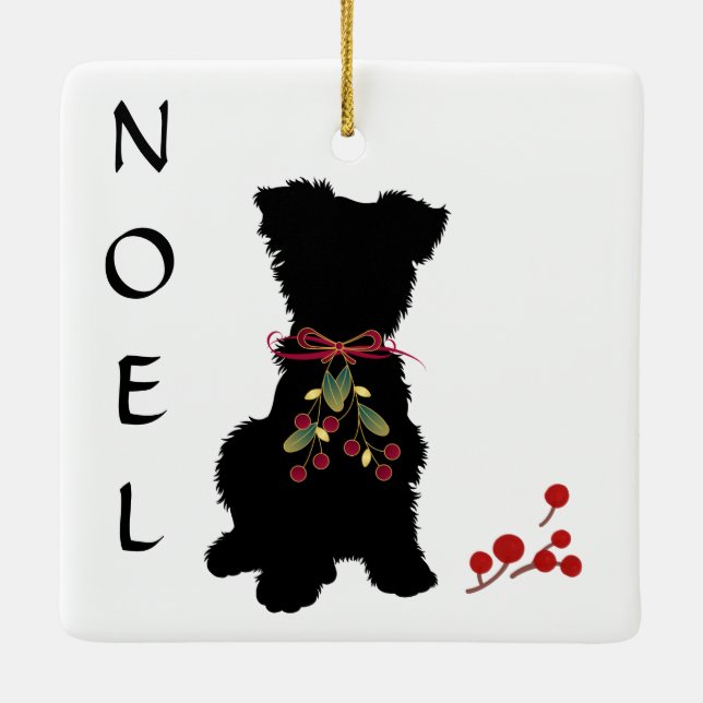 Scruffy Mutt WEIHNACHTEN Weihnachtsschmuck (Rückseite)