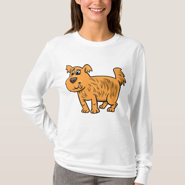 Scruffy Orange Puppy Dog T-Shirt (Vorderseite)