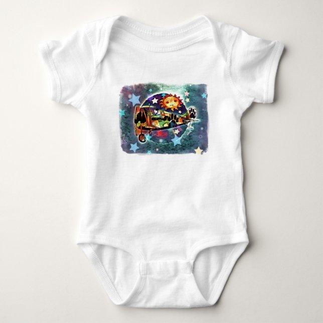 ScruffyMug Original Design Baby Bodysuit Baby Strampler (Vorderseite)