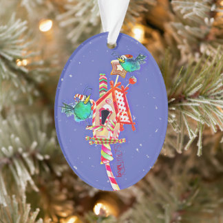 ScruffyMugArtGallery Ornament de Noël ovale