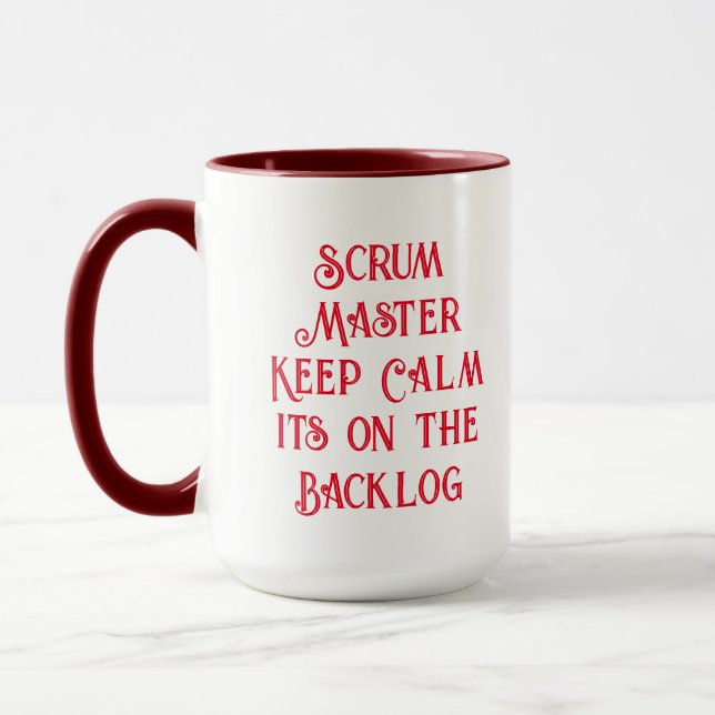 scrum master Behalte besänftigen auf dem backlog l Tasse (Links)
