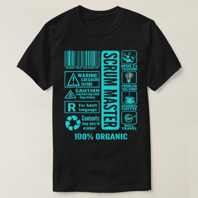 Scrum Master Multitasking Problem Lösung des lusti T-Shirt (Design vorne)