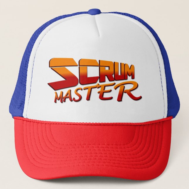 Scrum Master Two Schriftart Truckerkappe (Vorderseite)