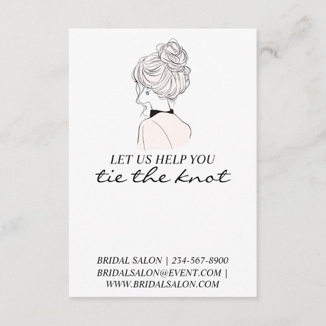 Scrunchie Holder für Hochzeiten Begleitkarte (Vorderseite)