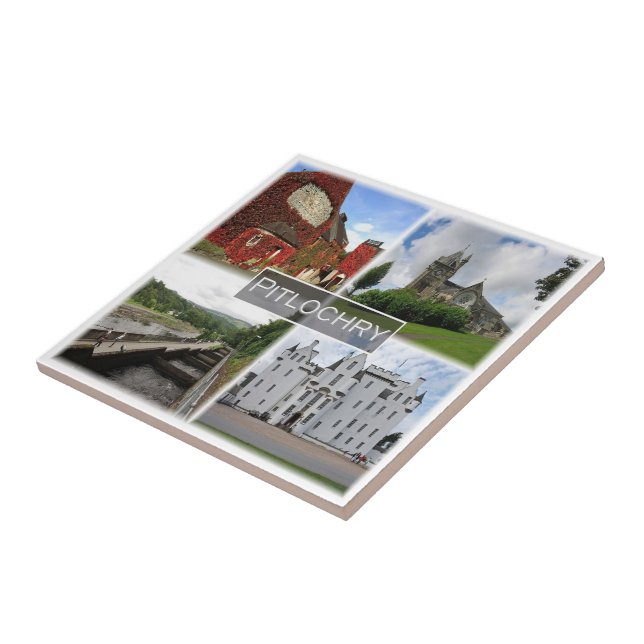 SCT008 PITLOCHRY, Schottland, Fliese (Seite)