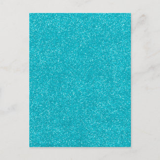 Scuba Blue mit feinem Glitzer Postkarte