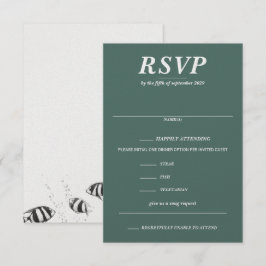 Scuba Couple Food Choice und Song Request RSVP Karte