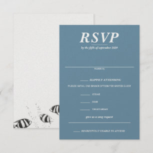 Scuba Couple Food Choice und Song Request RSVP Karte