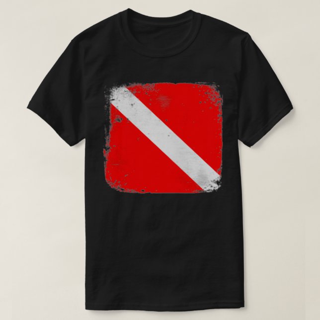SCUBA Dive Flag Divemasters Instructor Rescue Div T-Shirt (Design vorne)