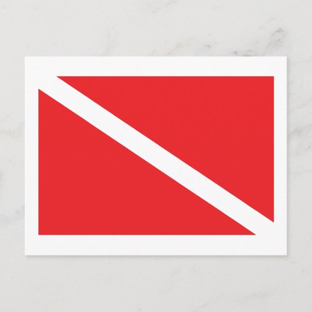 SCUBA Dive Flag Postkarte (Vorderseite)
