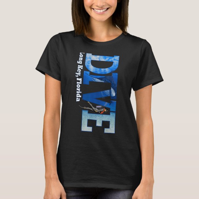 SCUBA DIVE Long Key Tauchen Schnorcheln T-Shirt (Vorderseite)