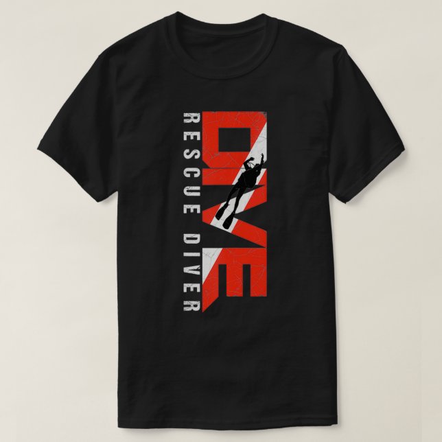 Scuba Dive Rescue Diver T-Shirt (Design vorne)
