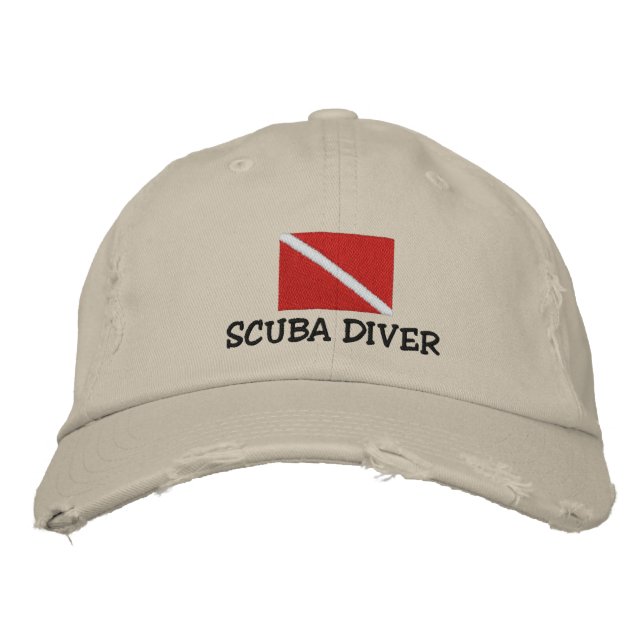 SCUBA Diver bestickte Cap Kappe (Vorderseite)