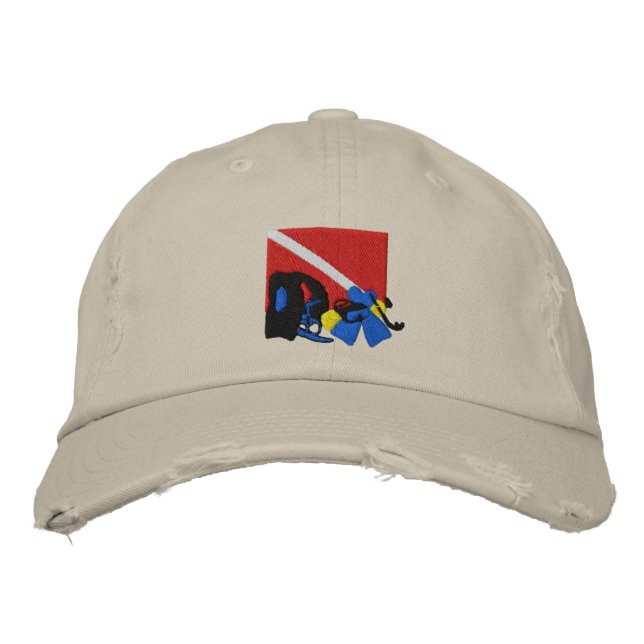 SCUBA Diver bestickte Cap Kappe (Vorderseite)