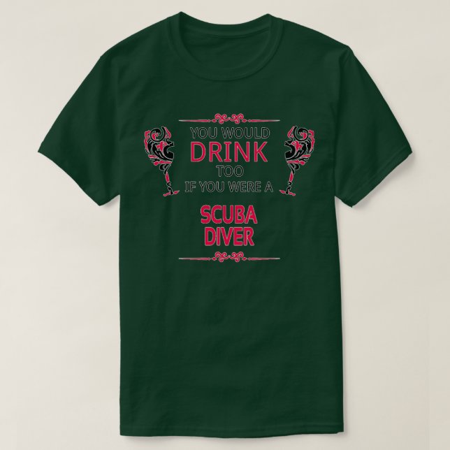 Scuba Diver Birthday Christmas GiftPresent 2 T-Shirt (Design vorne)