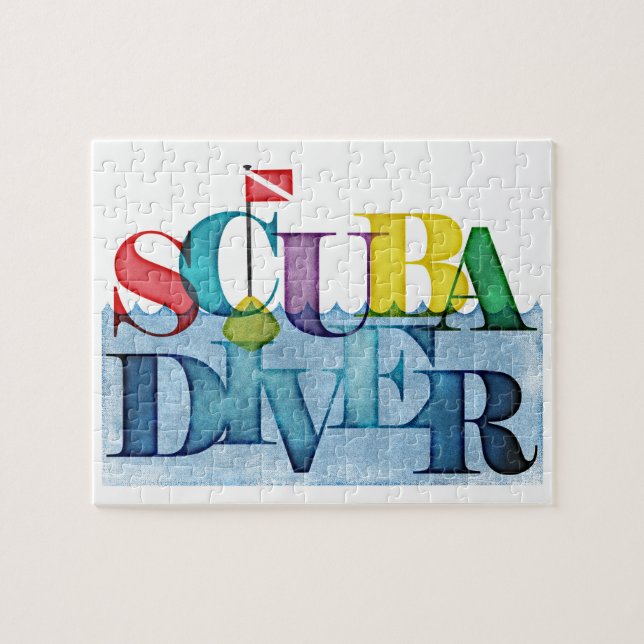 Scuba Diver Colorful Scuba Diving (Horizontal)