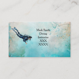 Scuba Diver Diving underwater  Visitenkarte