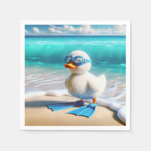 Scuba Diver Duckling Serviette